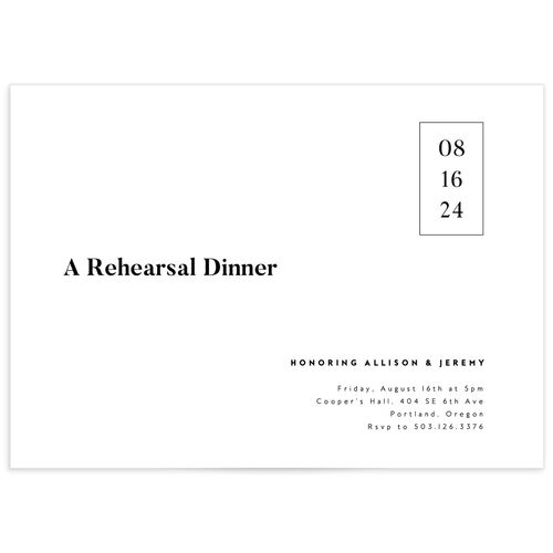 Modern Bold Rehearsal Dinner Invitations - 
