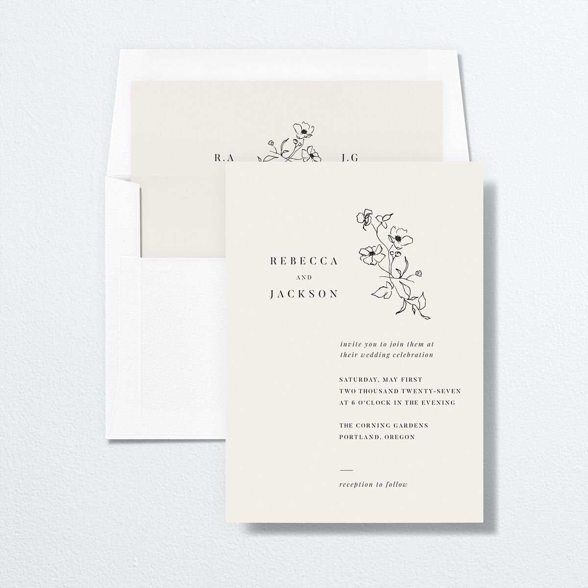 Elegant Minimal Standard Envelope Liners Standard Champagne