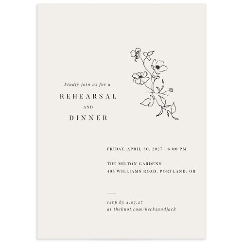 Elegant Minimal Rehearsal Dinner Invitations