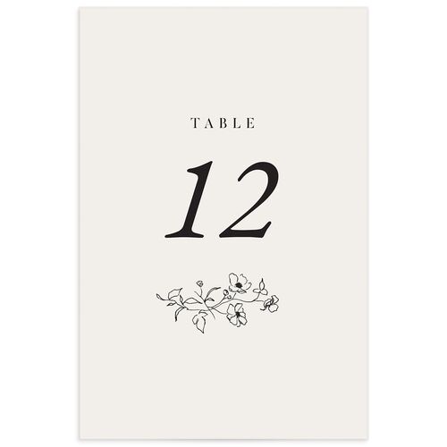 Elegant Minimal Table Numbers
