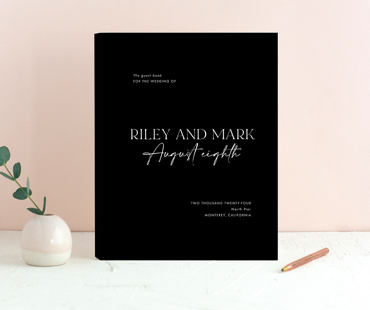 Timeless Bold Wedding Guest Book front