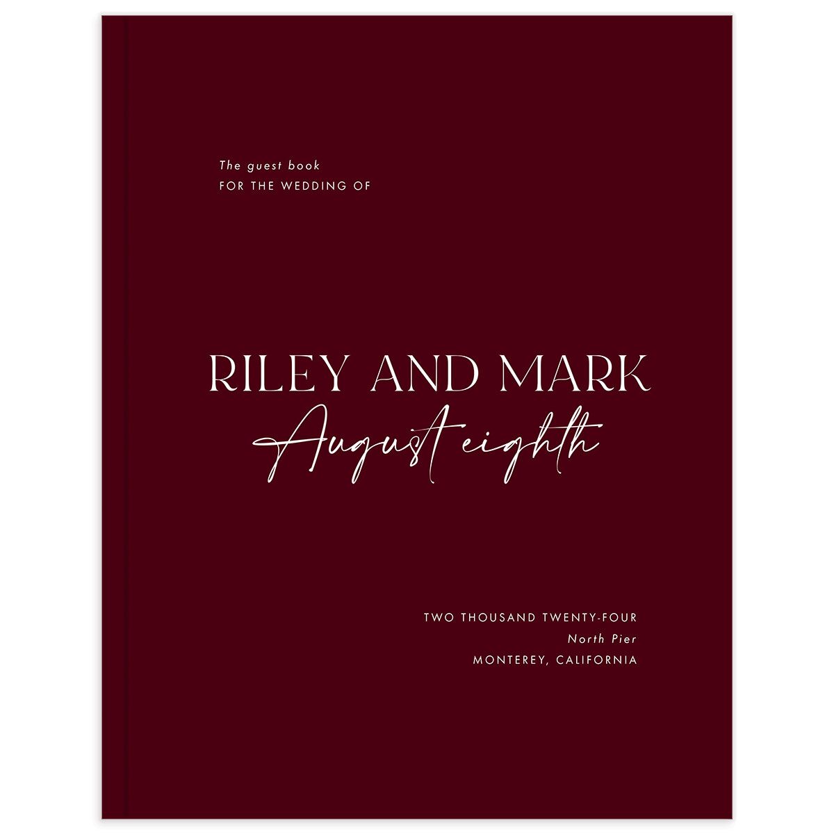 Modern Contrast Wedding Guest Book