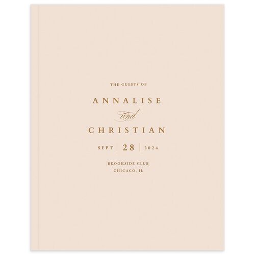 Elegant Edge Wedding Guest Book Sand