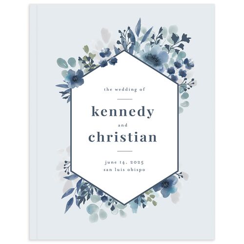 Ethereal Frame Wedding Guest Book Midnight Navy