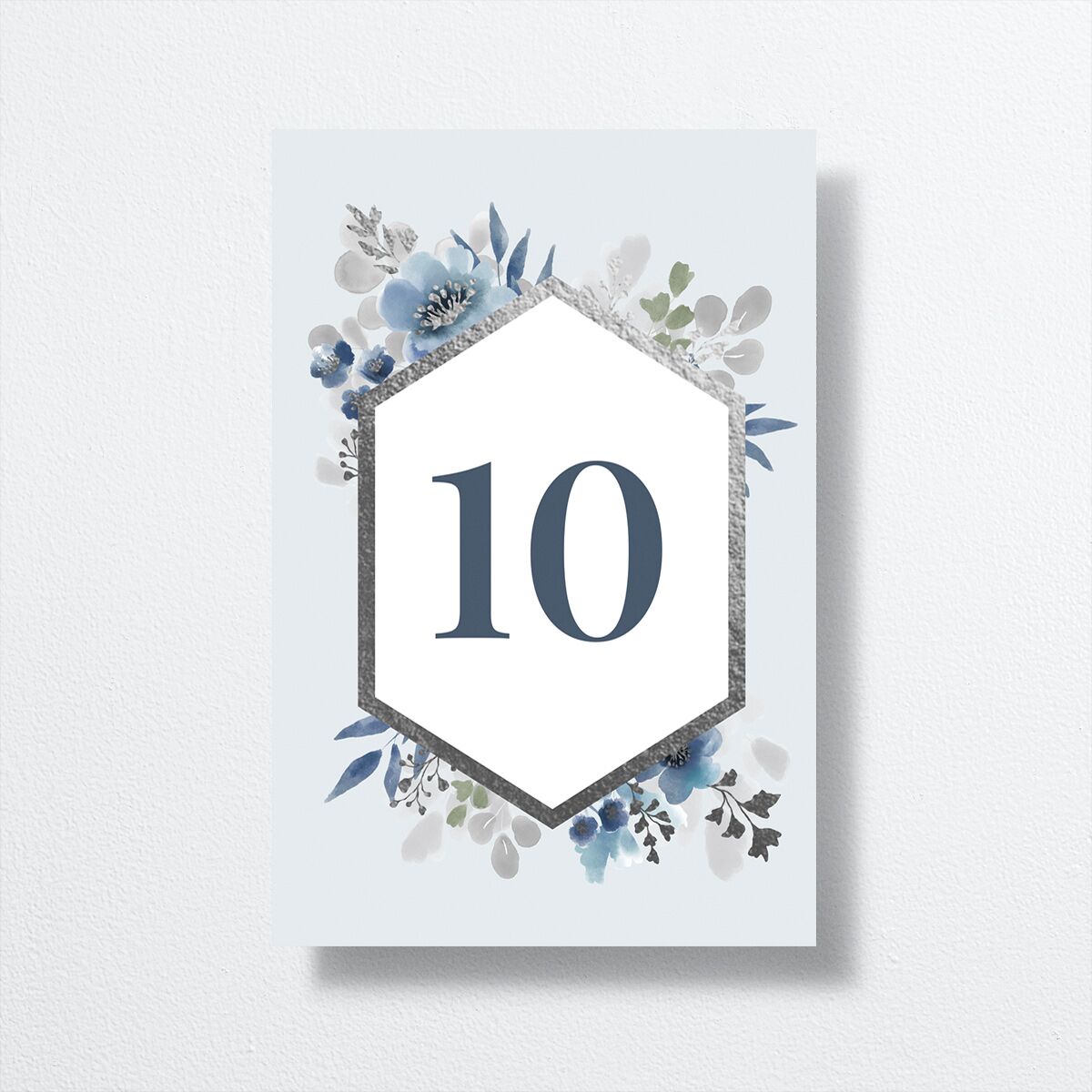 Ethereal Frame Table Numbers Silver Midnight Navy Signature
