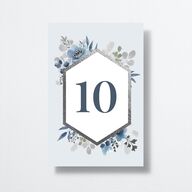 Ethereal Frame Table Numbers Silver Midnight Navy Signature
