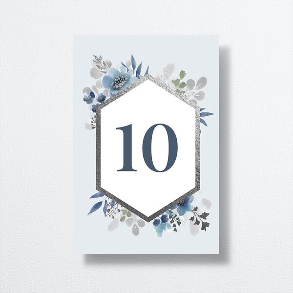 Ethereal Frame Table Numbers Silver Midnight Navy Signature