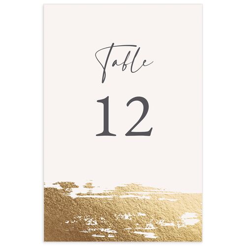 Organic Swash Table Numbers Gold Champagne Signature