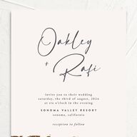 Organic Swash Wedding Invitations Gold Champagne Signature No