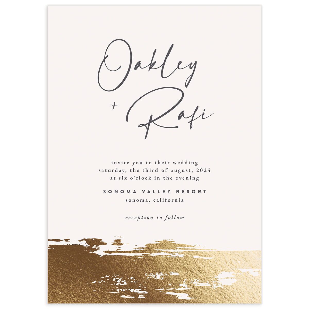 Organic Swash Wedding Invitations