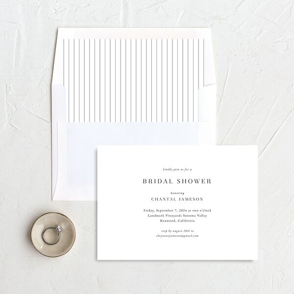 Gilded Garland Bridal Shower Invitations Pure White Signature