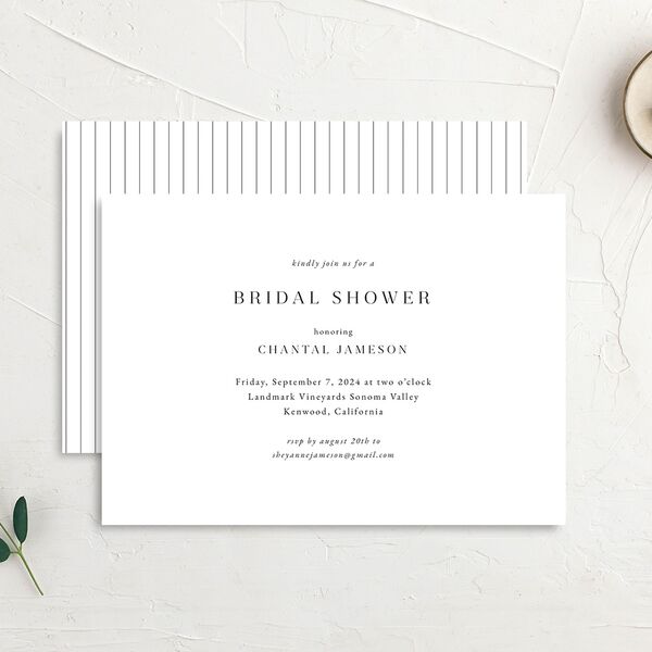 Gilded Garland Bridal Shower Invitations Pure White Signature