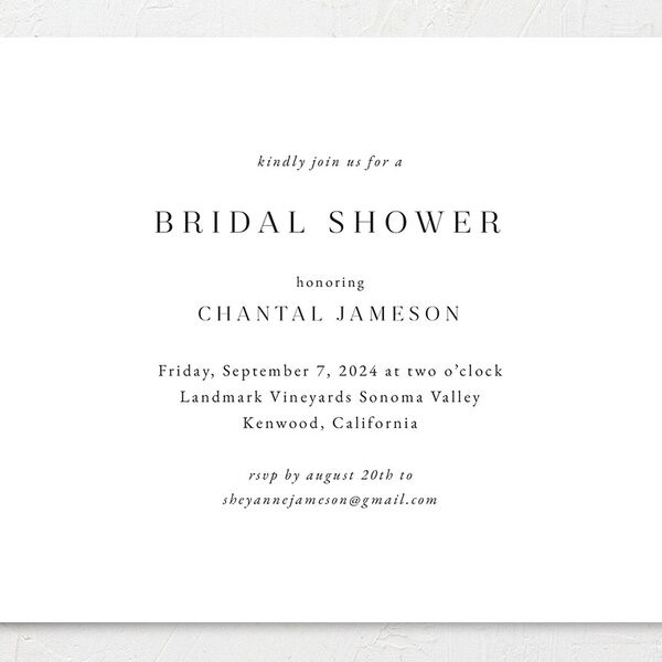 Gilded Garland Bridal Shower Invitations Pure White Signature