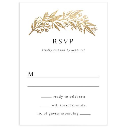 Gilded Garland Wedding Response Cards - 