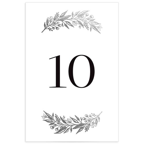 Gilded Garland Table Numbers Silver Pure White Signature