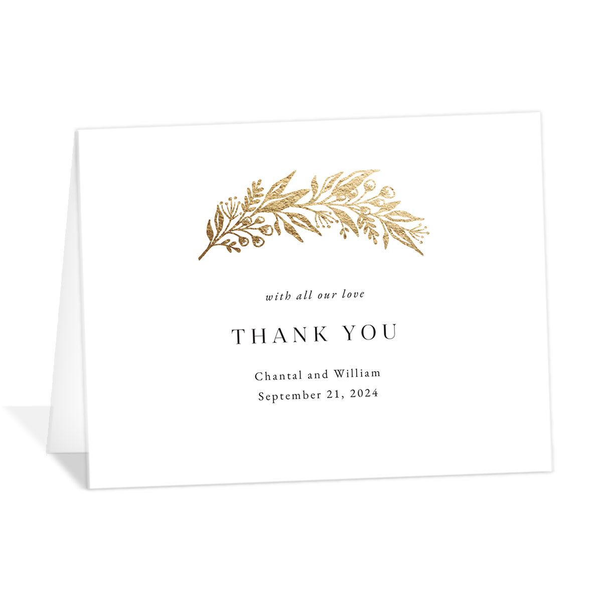 Gilded Garland Thank You Cards