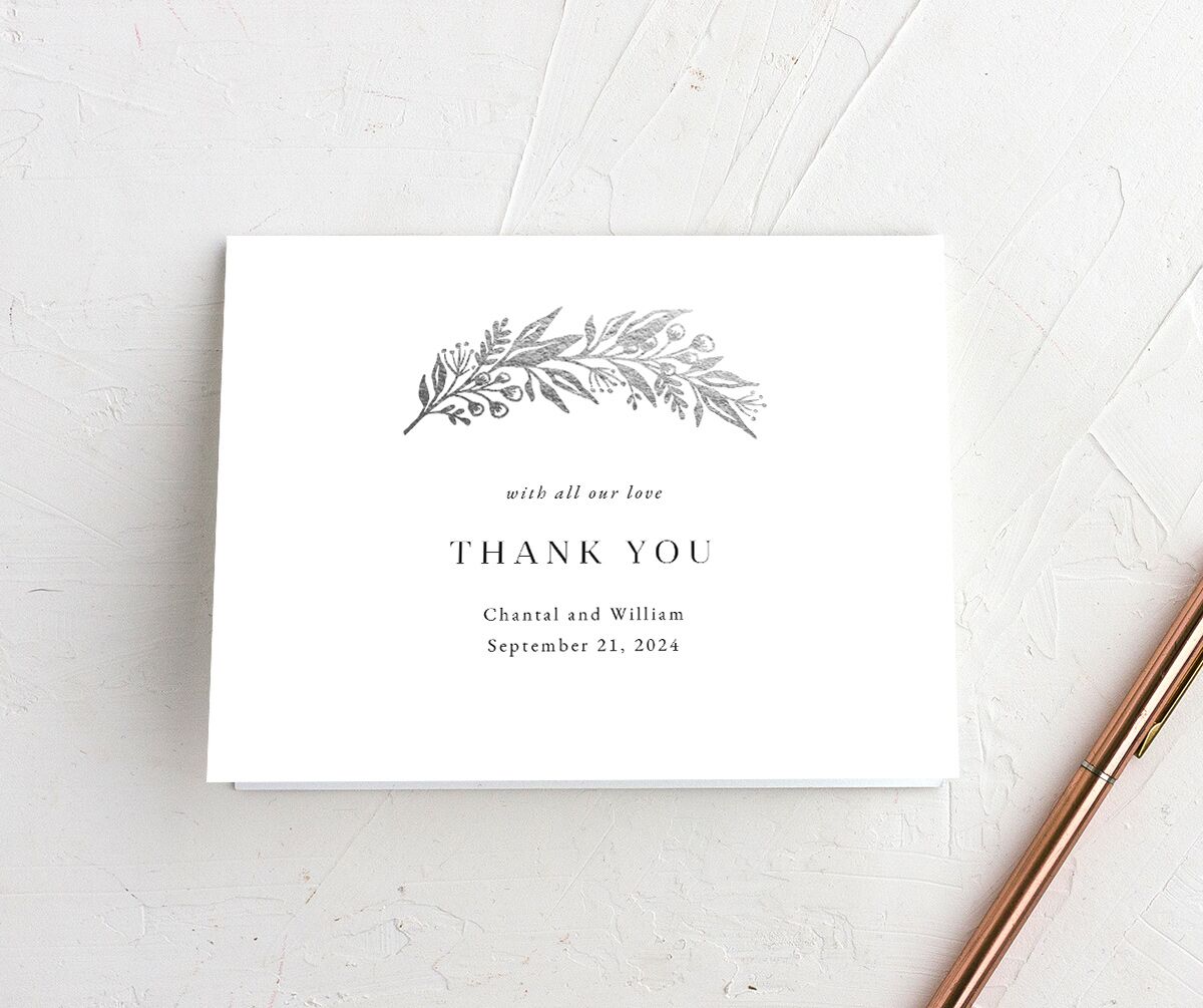 Gilded Garland Thank You Cards front