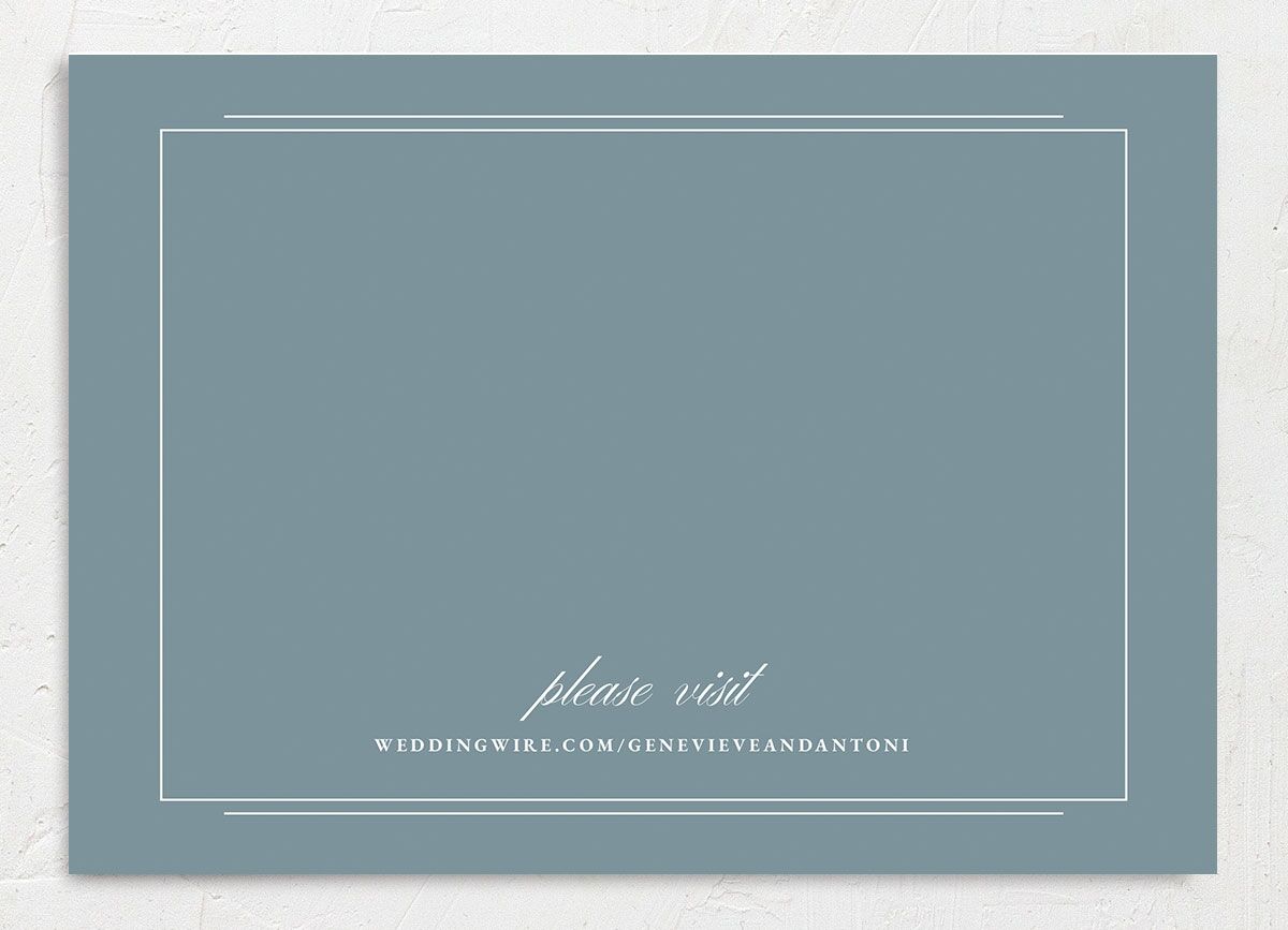 Refined Photograph Save the Date Cards back