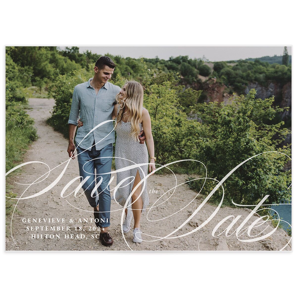 Refined Photograph Save the Date Cards