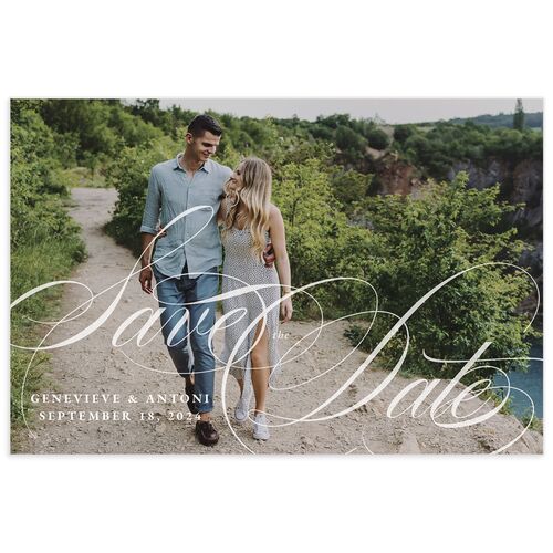 Refined Photograph Save the Date Postcards
