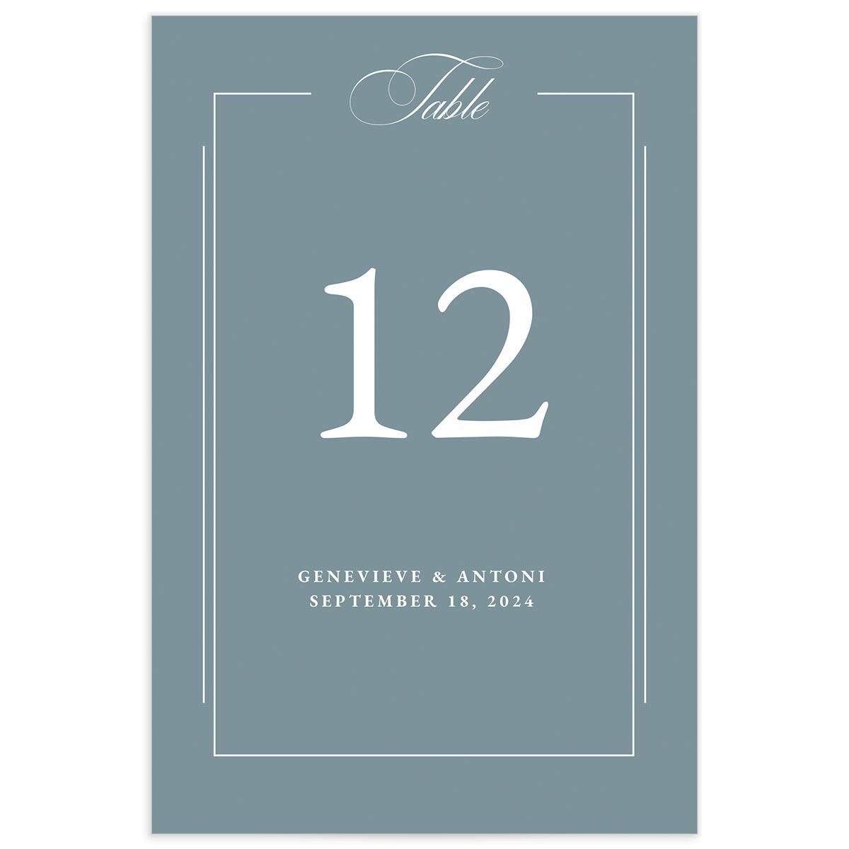 Refined Photograph Table Numbers front in white