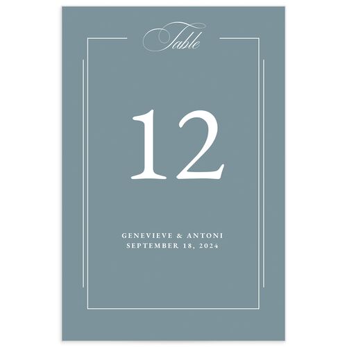 Refined Photograph Table Numbers - 