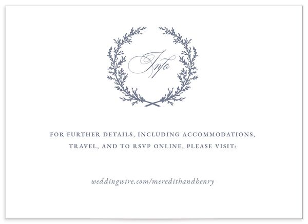 Classic Garland Wedding Enclosure Cards front