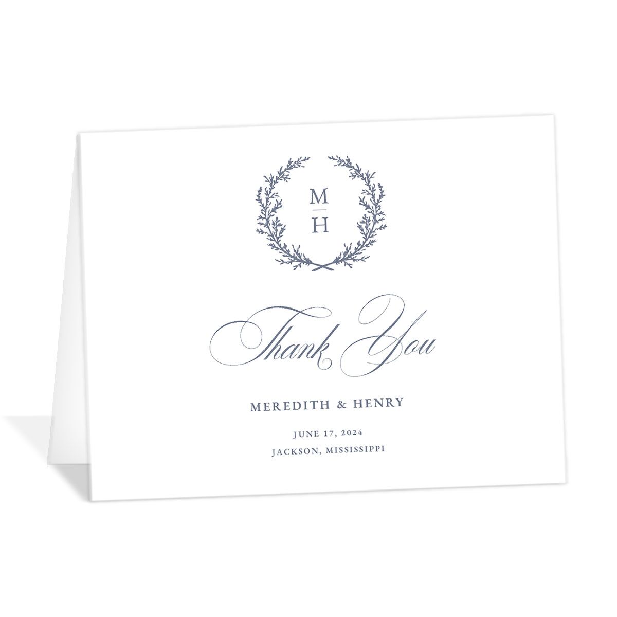 Classic Garland Thank You Cards