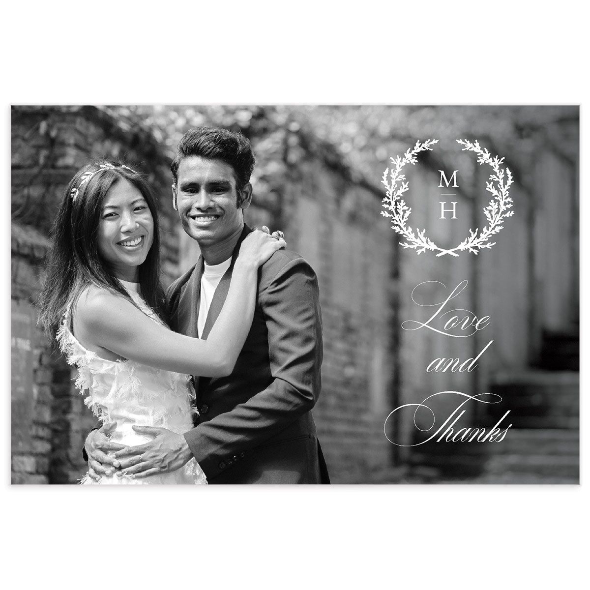 Classic Garland Thank You Postcards