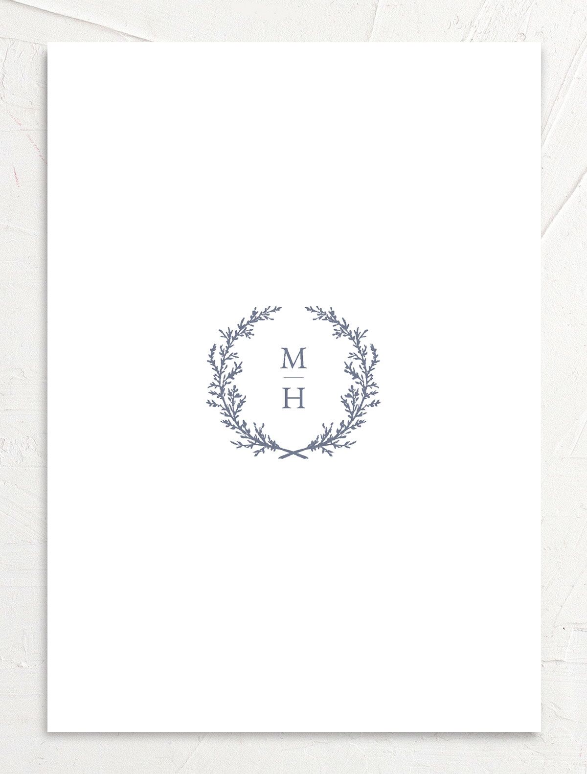 Classic Garland Wedding Invitations back