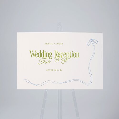 Modern Delicate Bows Standard Direction Sign Large Peridot Standard Outdoor Corrugated L Direction