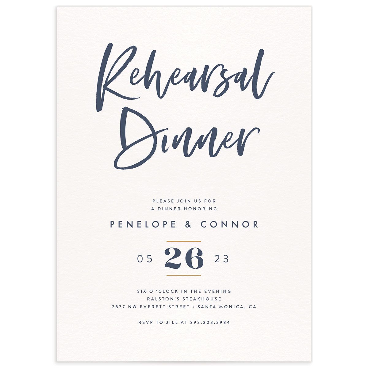 Opulent Marble Rehearsal Dinner Invitations