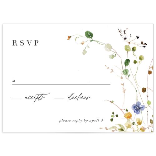 Winding Wildflower Wedding Response Cards - 