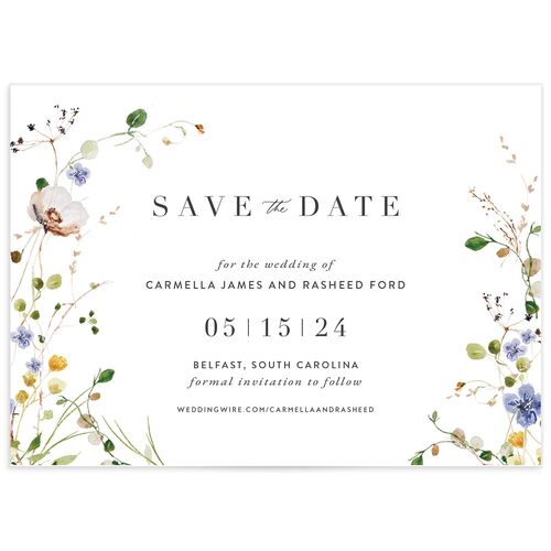 Winding Wildflower Save the Date Cards - 