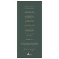 Gilded Sprigs Foil Wedding Programs Rose Gold Dark Emerald Signature