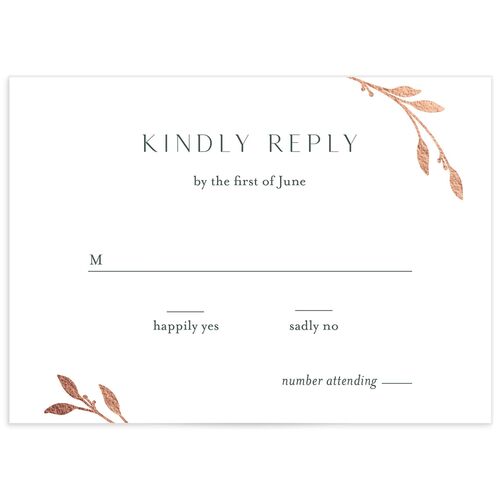 Gilded Sprigs Foil Wedding Response Cards