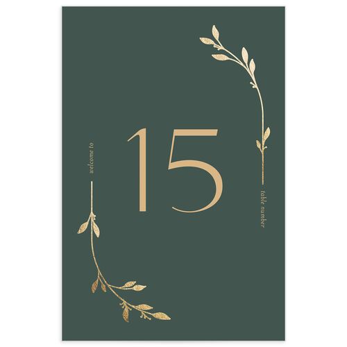 Gilded Sprigs Foil Table Numbers