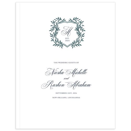 Formal Crest Wedding Guest Book - 