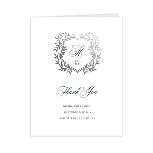 Formal Crest Thank You Cards - 