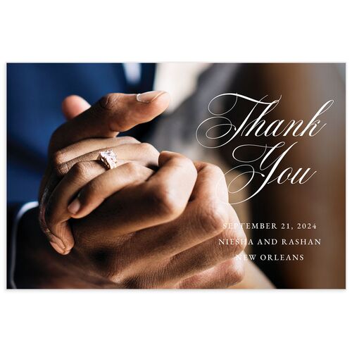 Formal Crest Thank You Postcards - 