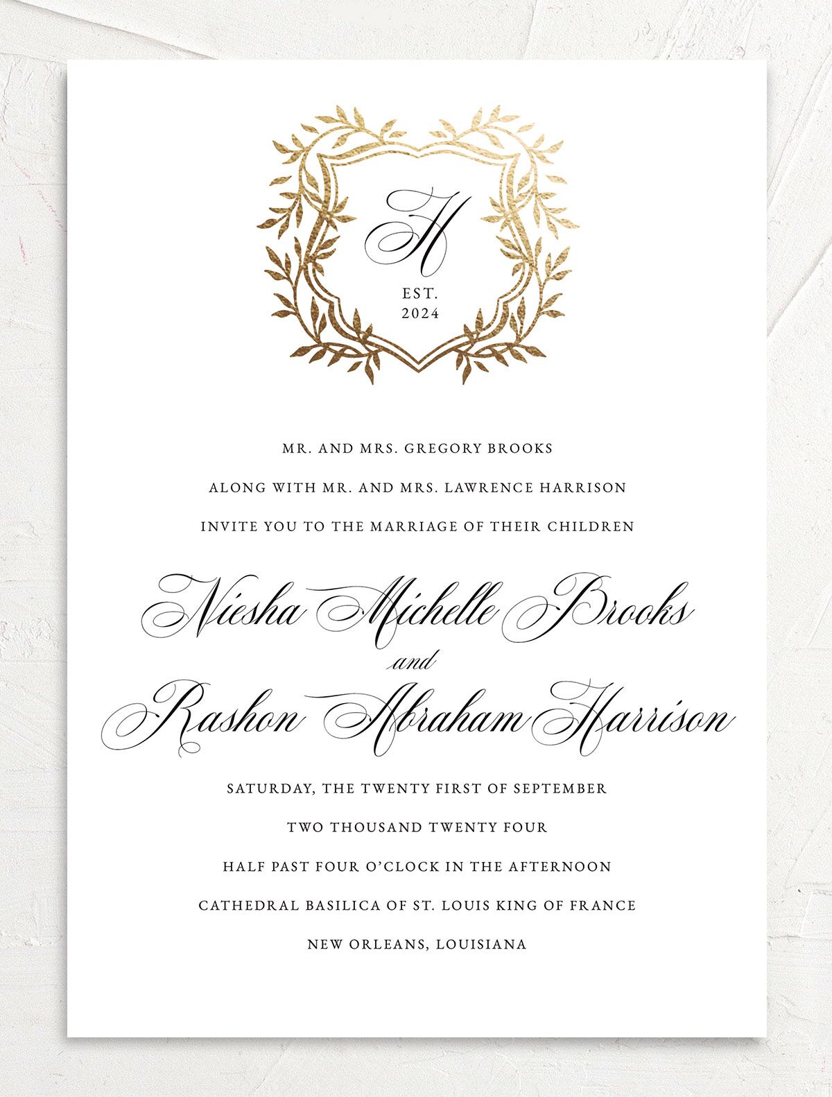 Formal wedding invitations new arrivals