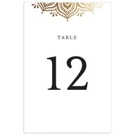 Gilded Adornment Table Numbers Gold Pure White Signature