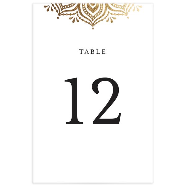 Gilded Adornment Table Numbers Gold Pure White Signature