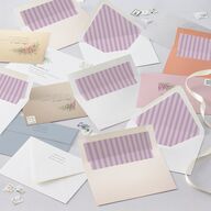 Formal Wisteria Garden Crest Euro Envelope Liners Purple Haze Luxe