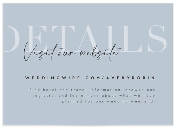 Elegant Contrast Wedding Enclosure Cards front