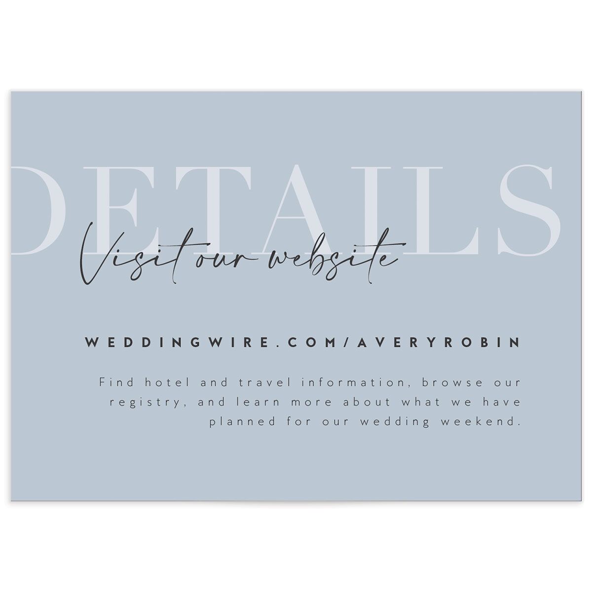 Elegant Contrast Wedding Enclosure Cards