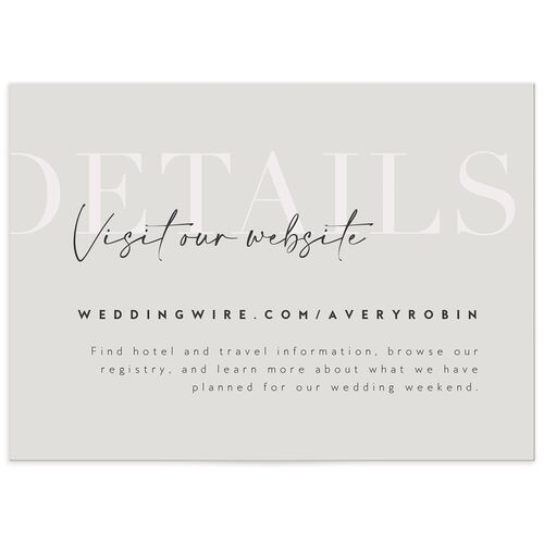 Elegant Contrast Wedding Enclosure Cards - 