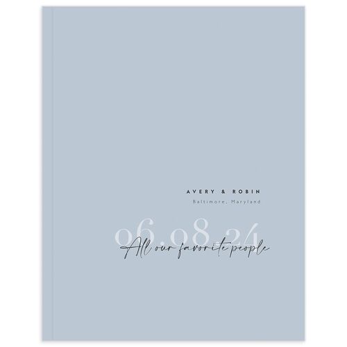 Elegant Contrast Wedding Guest Book - 