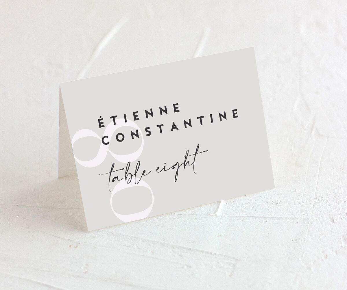 Elegant Contrast Place Cards front