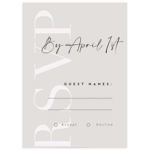 Elegant Contrast Wedding Response Cards - 